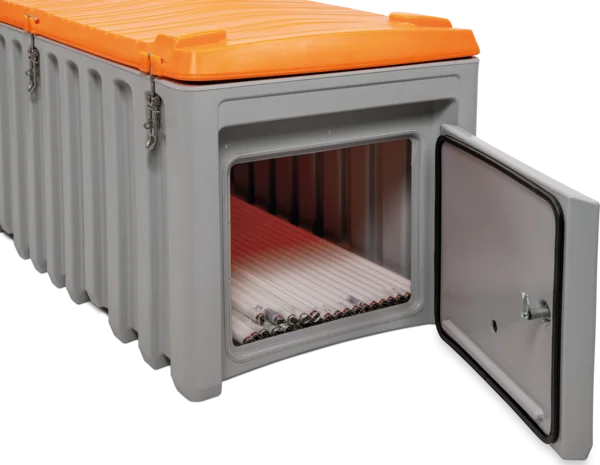 CEMbox 750L, sivi/narančasti s bočnim vratima 50 x 45 cm - Image 5