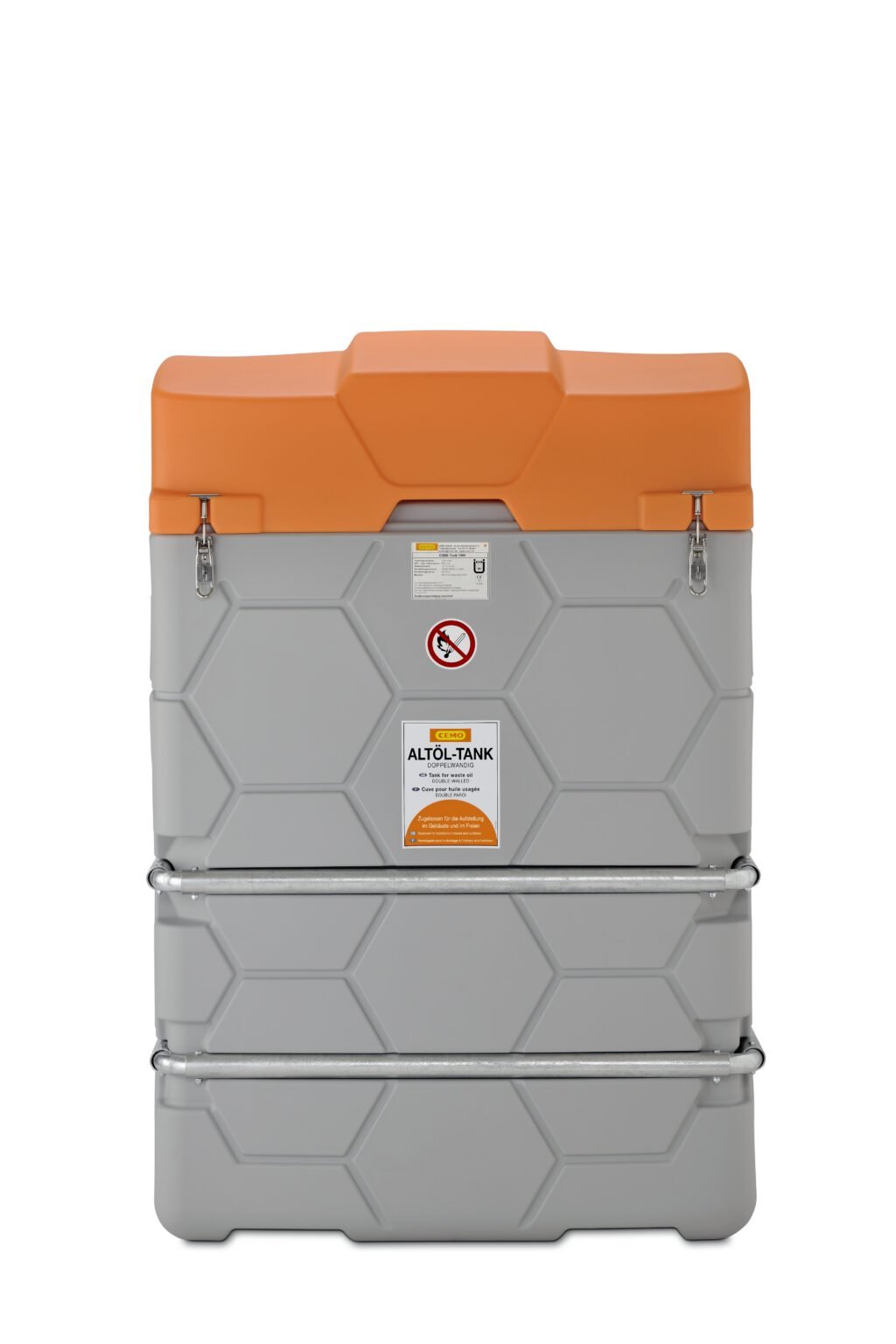 CUBE-Vanjski spremnik za otpadno ulje, 1500 l, s poklopcem na šarke - Image 2
