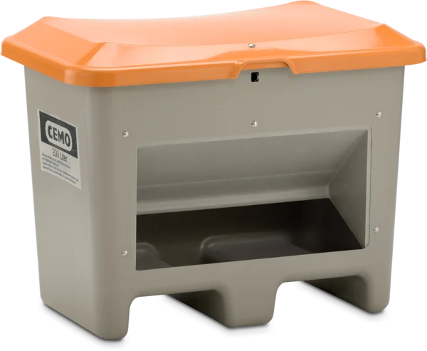 GRP spremnik za šljunak Plus3, 200 l, sivi/narančasti, s lijevkom, s - Image 2