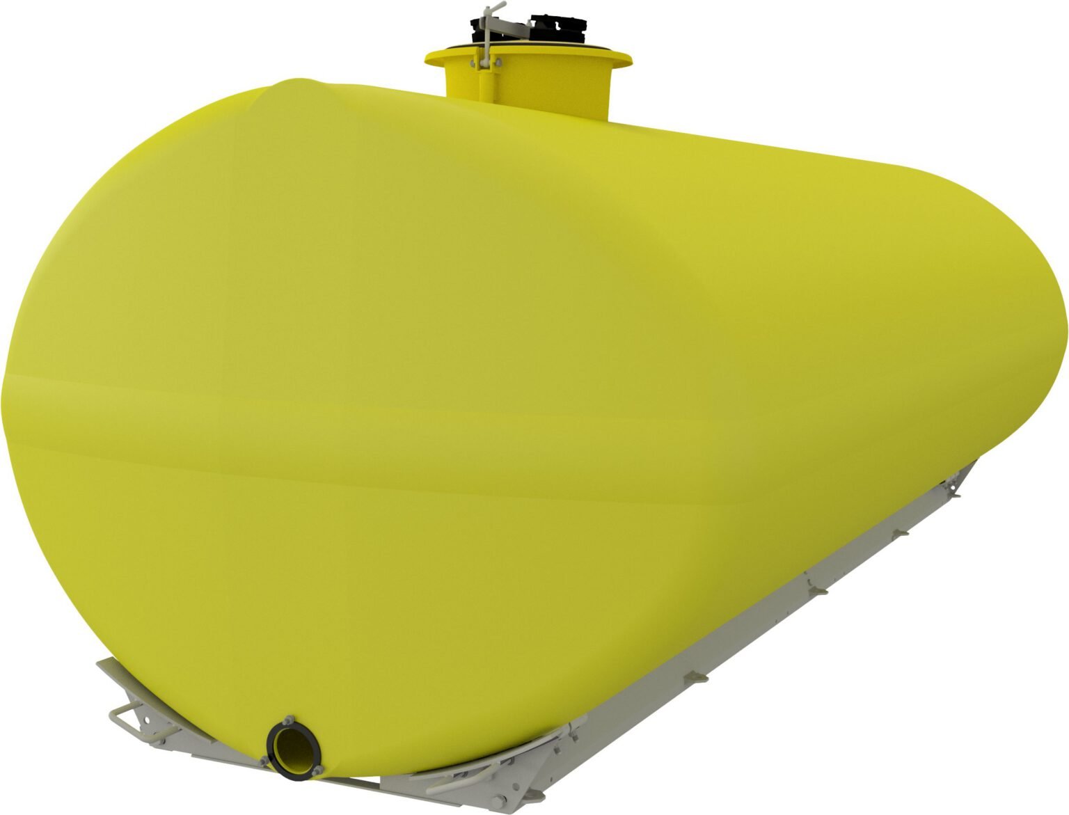 Ovalni spremnik, 3000 l s kupolom od 420 mm, stražnji