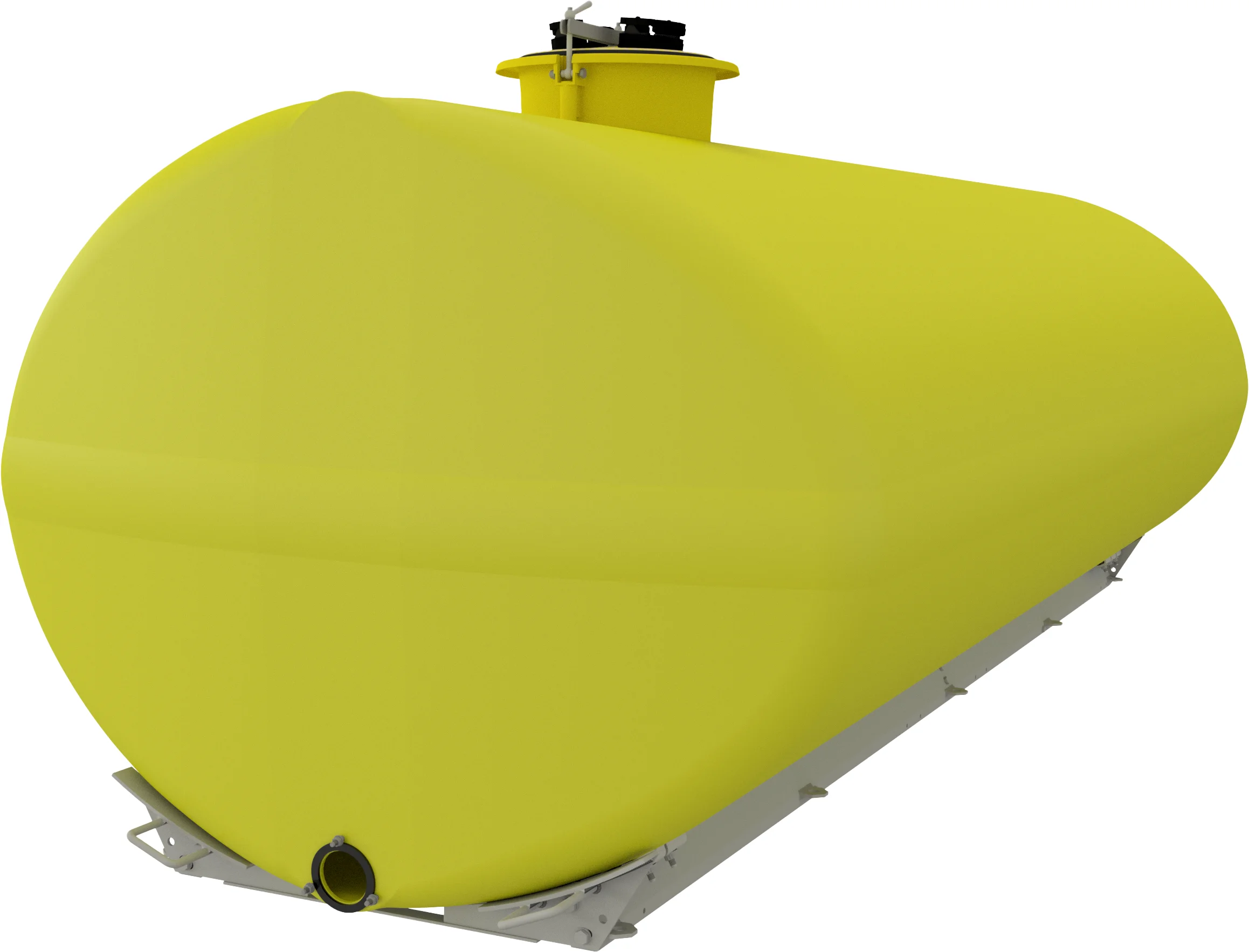 Ovalni spremnik, 3000 l s kupolom od 420 mm, stražnji