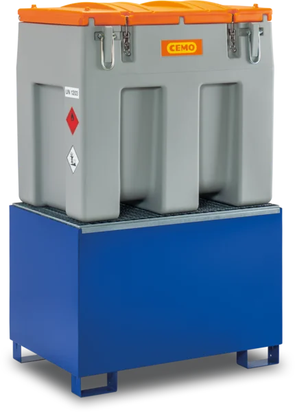 Tip SW600/2 obojen, s čeličnom rešetkom, zapremina: 600 l, 120 x 82 x 82 cm, - Image 2