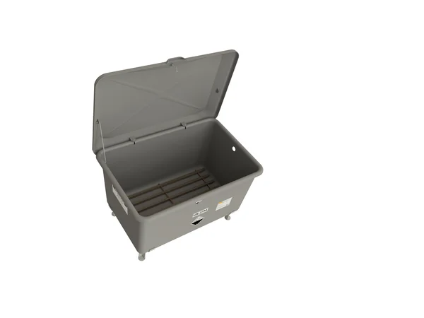 Kontejner za otpadne baterije 400 l sa čeličnom podlogom, siva RAL 7036 - Image 4